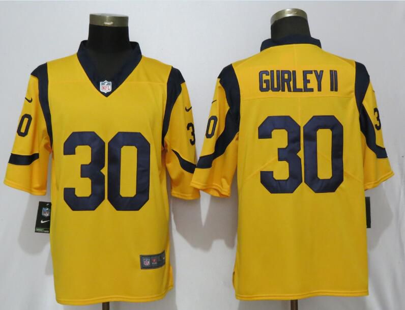 Men Los Angeles Rams #30 Gurley ii Gold Nike Royal 2018 Alternate Game NFL Jerseys->chicago bears->NFL Jersey
